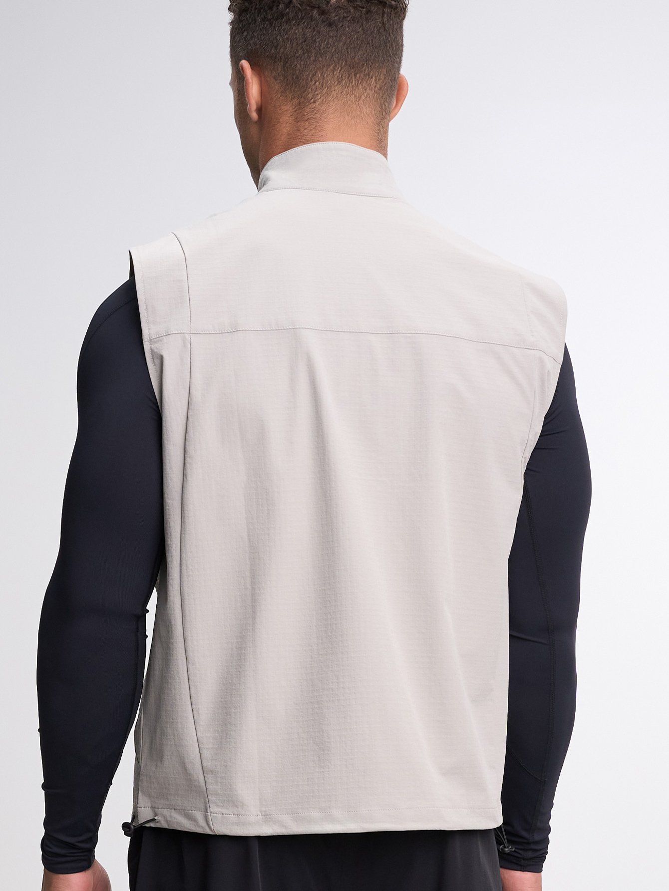 Men's Letter Print Zip Front Jacket Vest