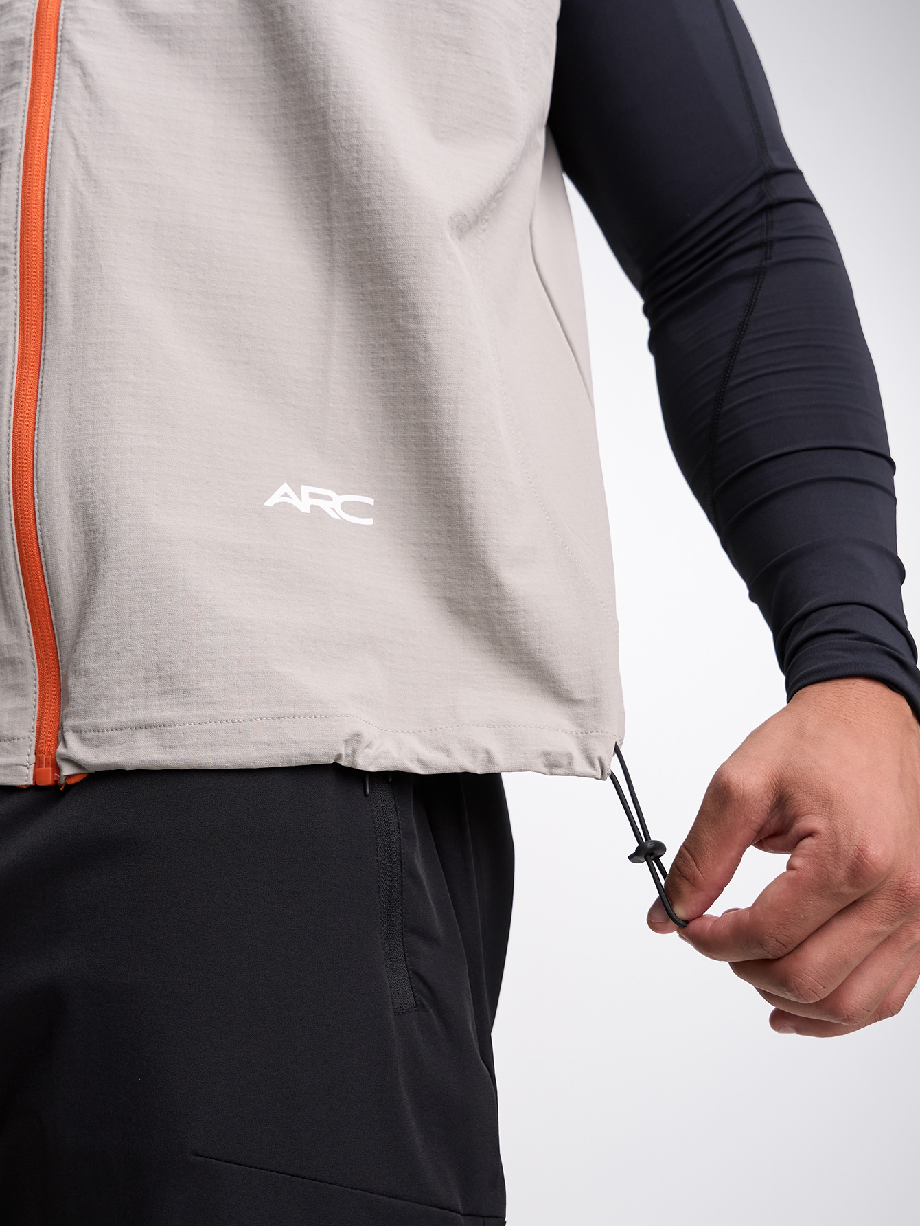 Men's Letter Print Zip Front Jacket Vest