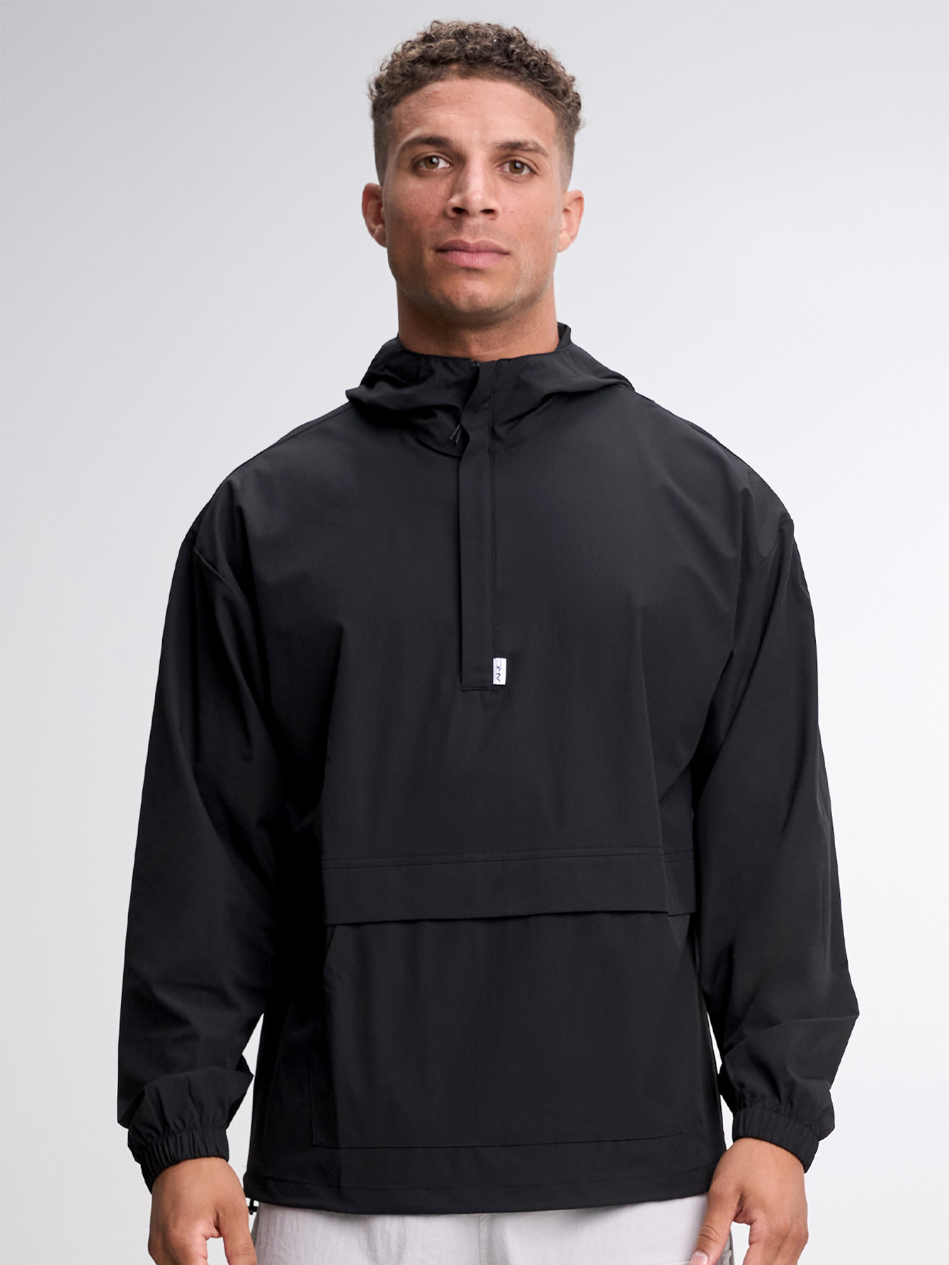 Men's Autumn Slogan Print Long Sleeve Zip-Up Half Placket Casual Hoodie Jacket