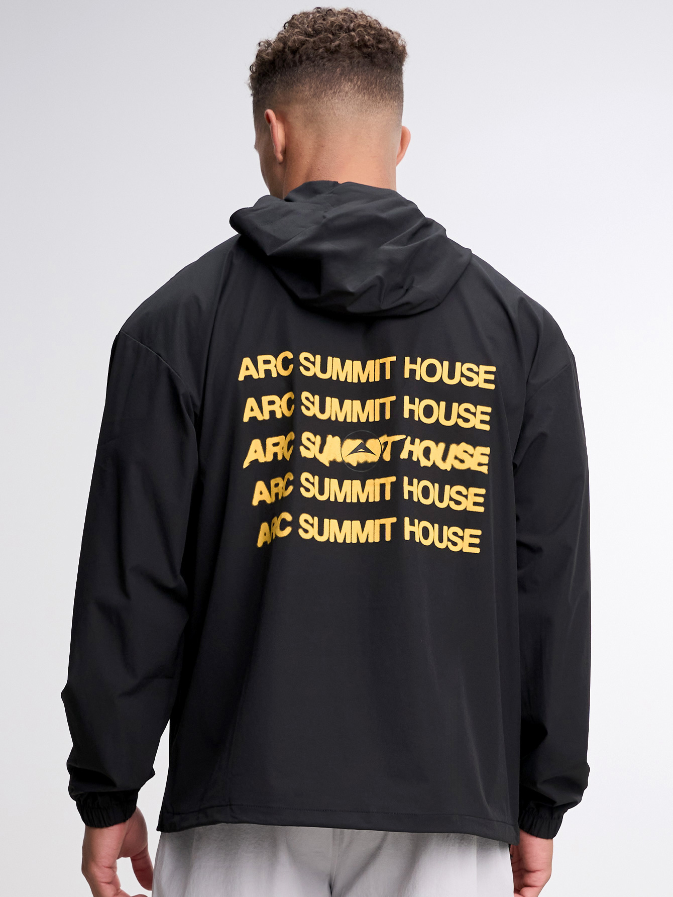 Men's Autumn Slogan Print Long Sleeve Zip-Up Half Placket Casual Hoodie Jacket