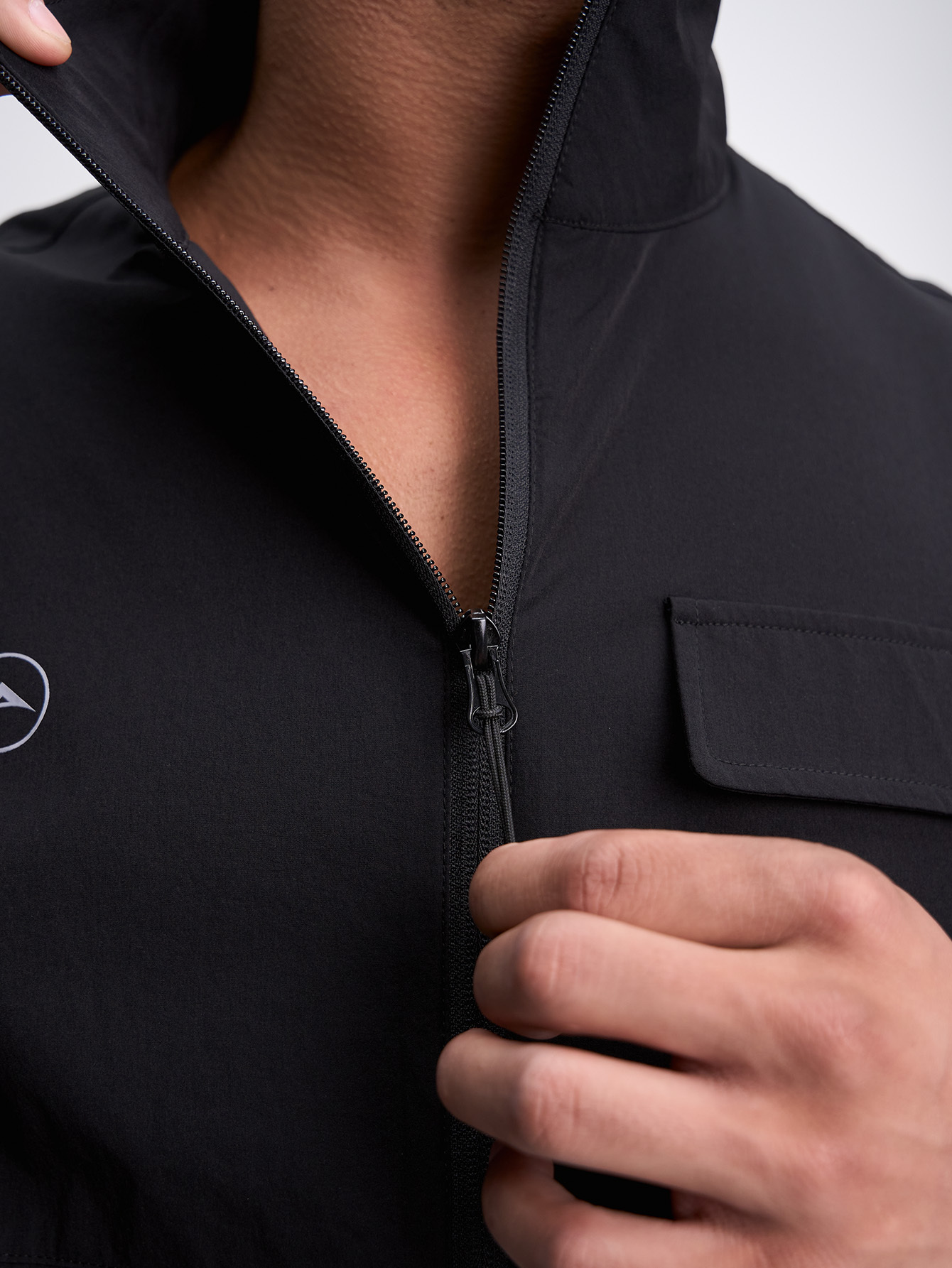 Men's Autumn Slogan Print Long Sleeve Zip-Up Half Placket Casual Hoodie Jacket