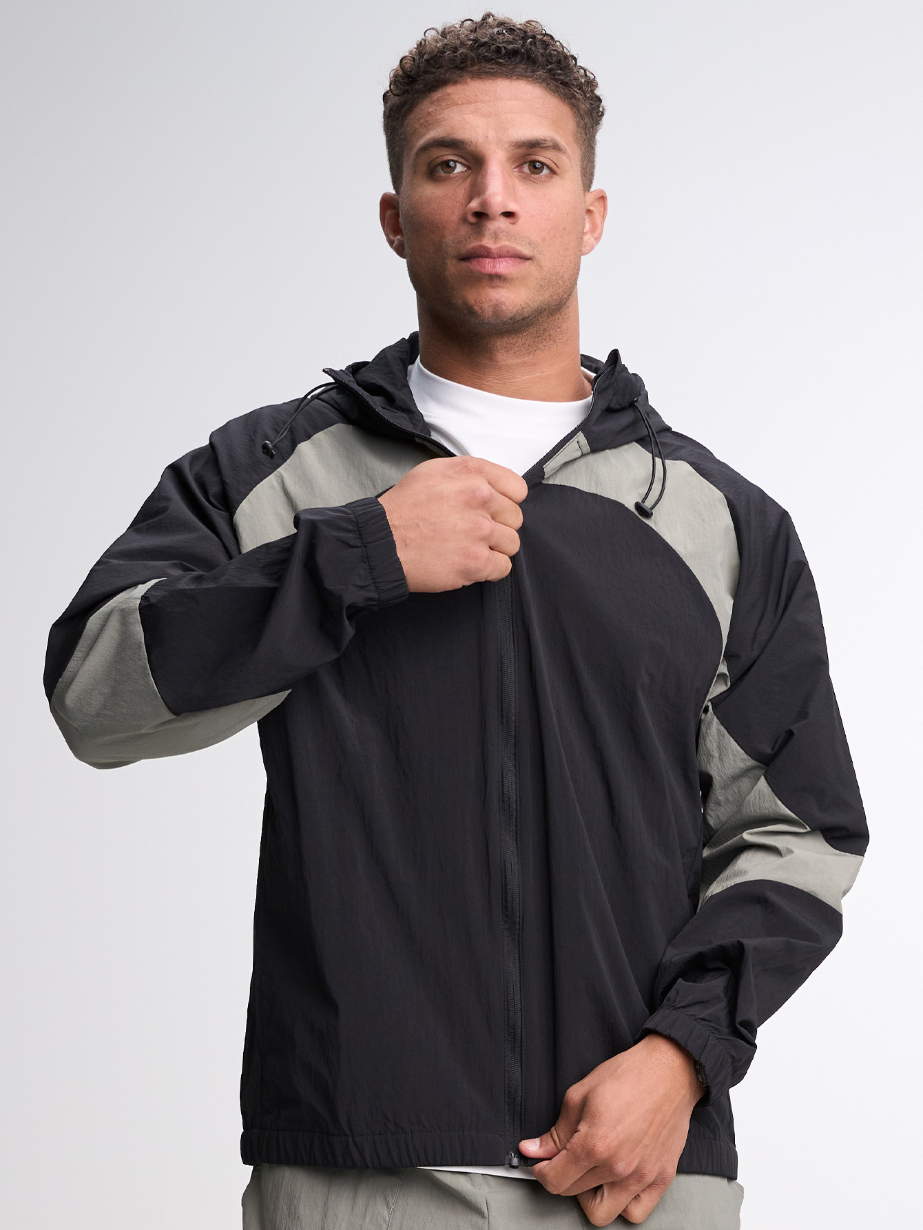 Men's Casual Versatile Letter Print Hooded Jacket