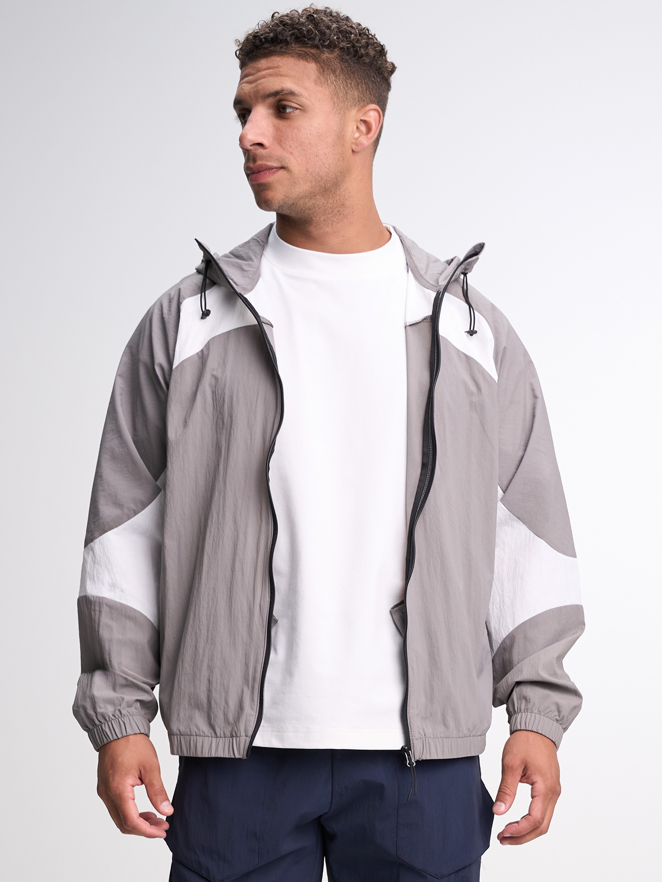 Men's Casual Versatile Letter Print Hooded Jacket