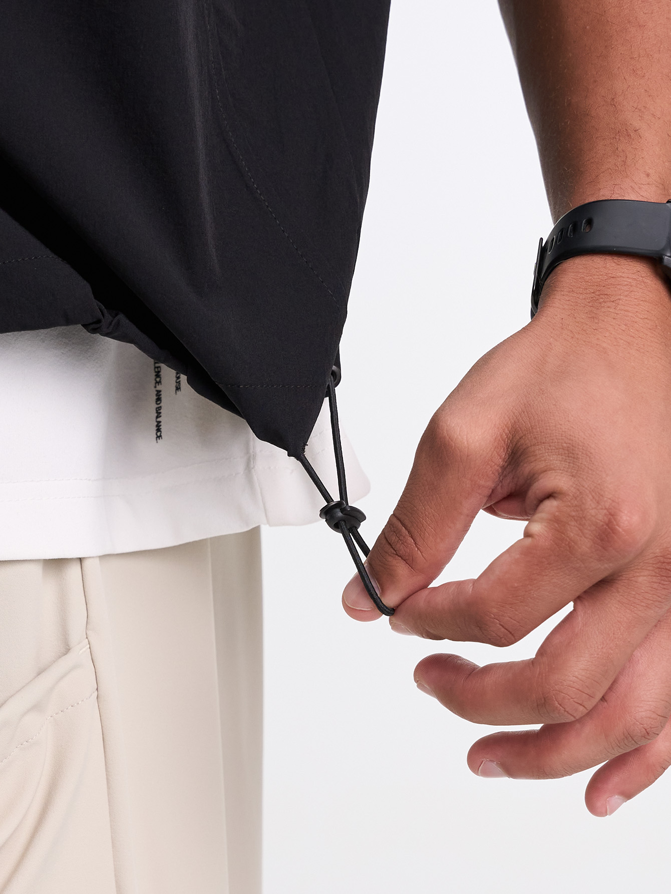 Men's Letter Print Zip Front Jacket Vest