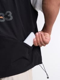 Men's Letter Print Zip Front Jacket Vest