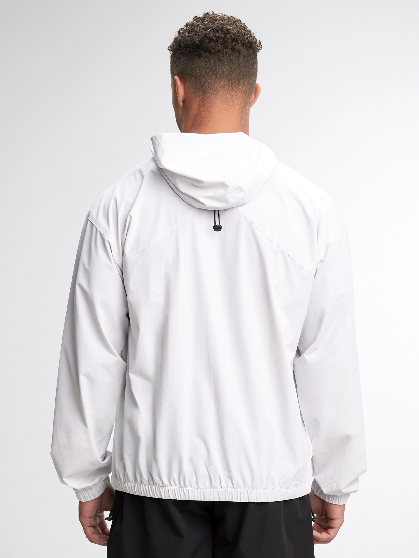 Men's Autumn Zip-Up Half Placket Long Sleeve Casual Hooded Jacket