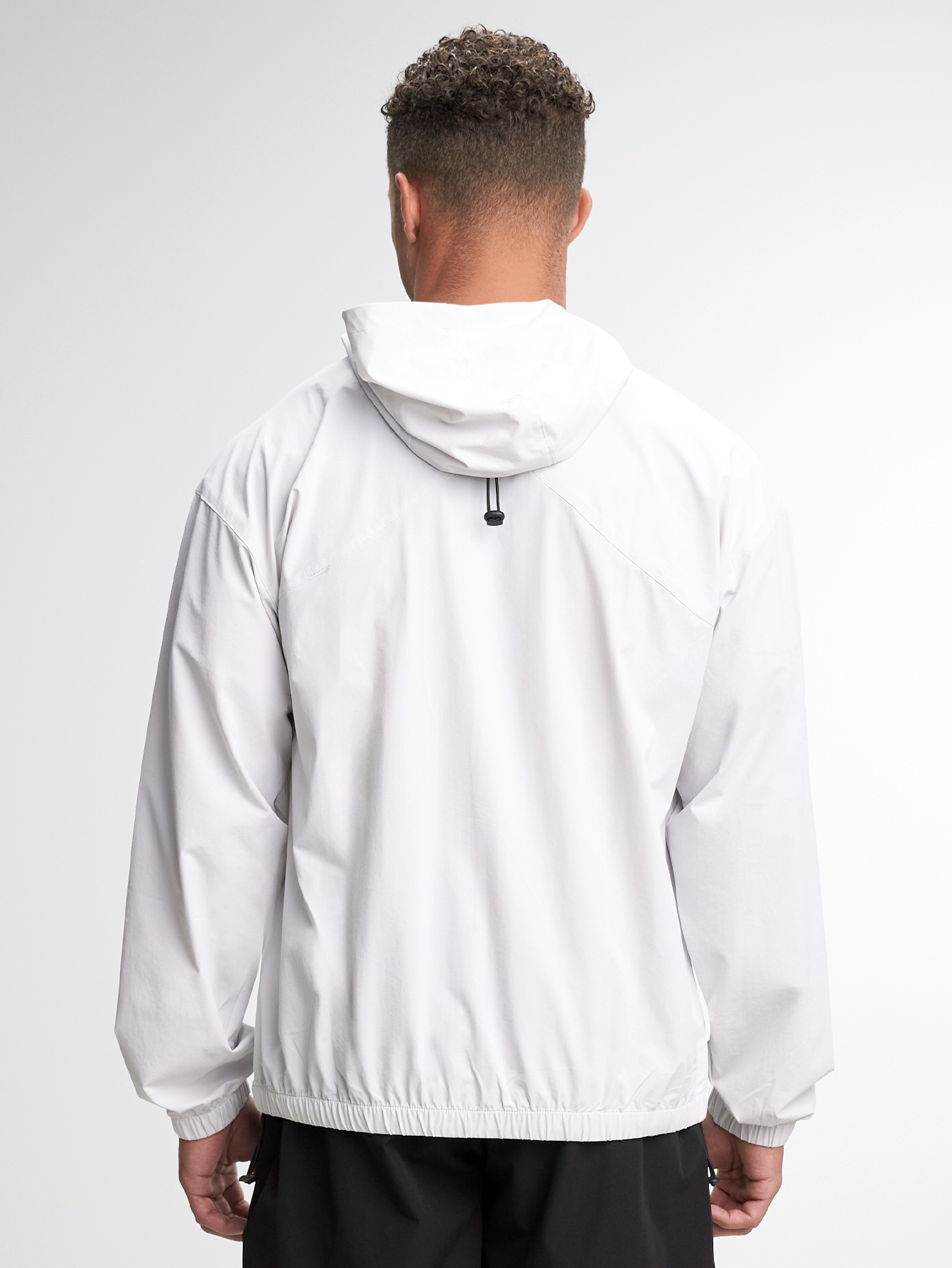 Men's Autumn Zip-Up Half Placket Long Sleeve Casual Hooded Jacket