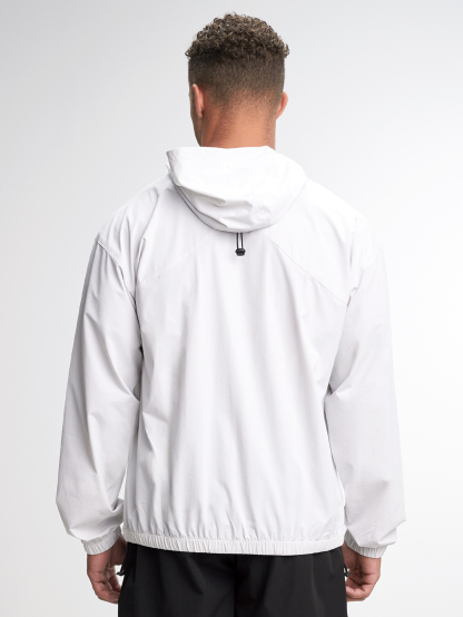 Men's Autumn Zip-Up Half Placket Long Sleeve Casual Hooded Jacket