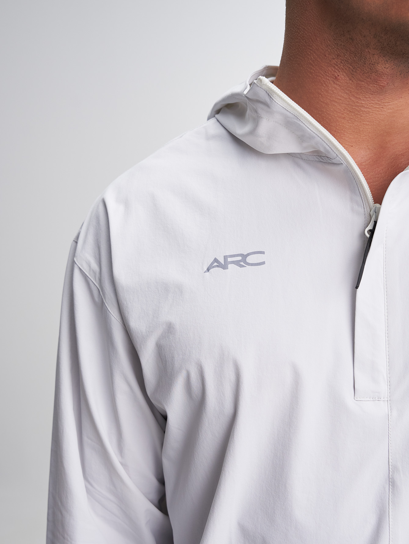 Men's Autumn Zip-Up Half Placket Long Sleeve Casual Hooded Jacket