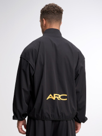 Men's Black Zip-Up Collar Sports Jacket