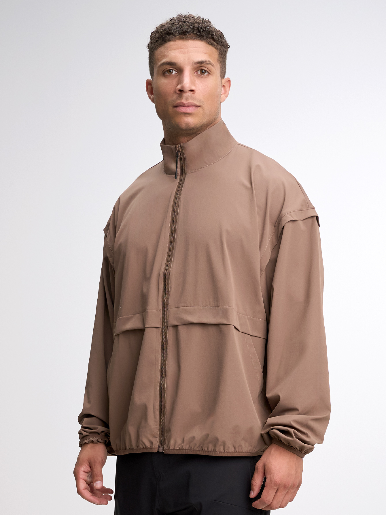 Men's Pocket Long Sleeve Zip Front Sports Jacket