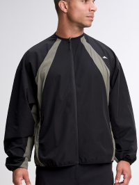 Letter Print Stand Collar Pocket Zip-Up Long Sleeve Jacket