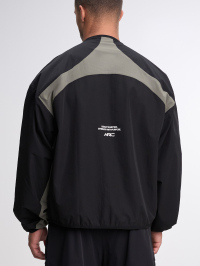 Letter Print Stand Collar Pocket Zip-Up Long Sleeve Jacket