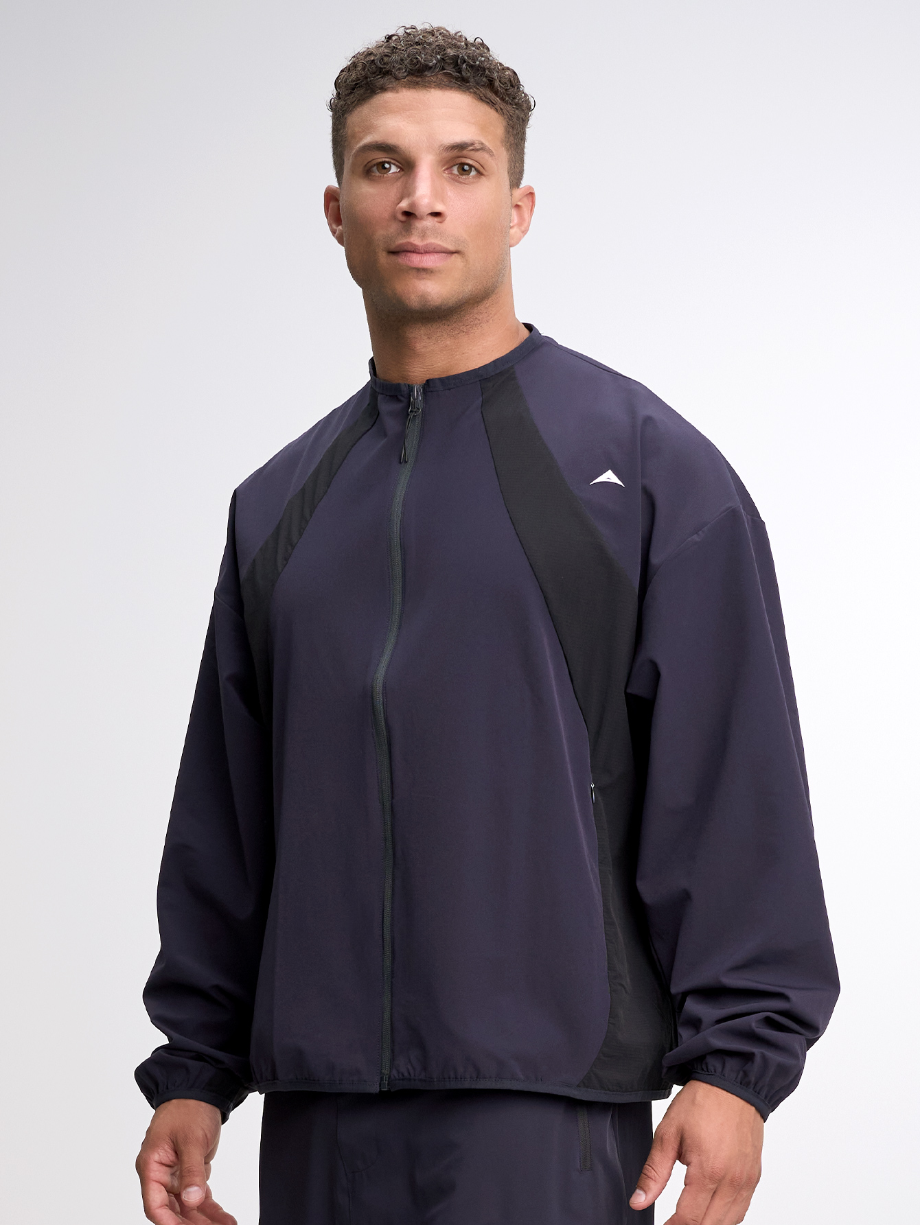 Letter Print Stand Collar Pocket Zip-Up Long Sleeve Jacket