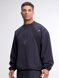 Letter Print Stand Collar Pocket Zip-Up Long Sleeve Jacket