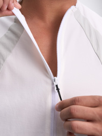 Letter Print Stand Collar Pocket Zip-Up Long Sleeve Jacket