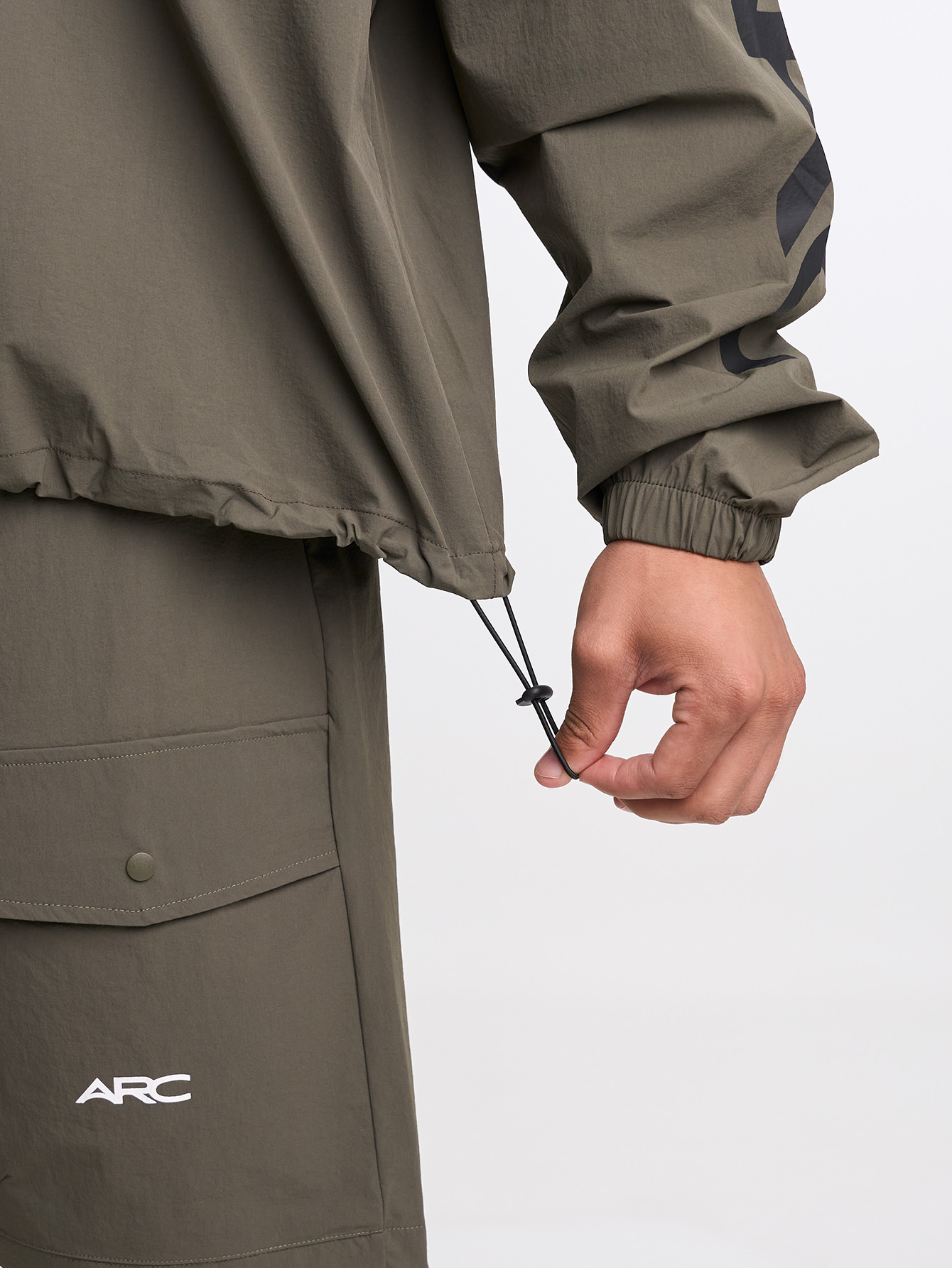 Letter Print Stand Collar Pocket Zip-Up Long Sleeve Jacket