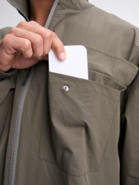 Letter Print Stand Collar Pocket Zip-Up Long Sleeve Jacket