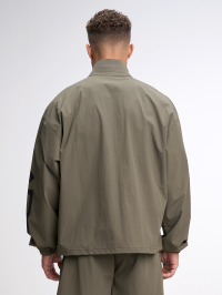 Letter Print Stand Collar Pocket Zip-Up Long Sleeve Jacket