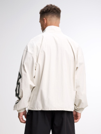 Men's Letter Print Pocket Design Zip Front Casual Jacket