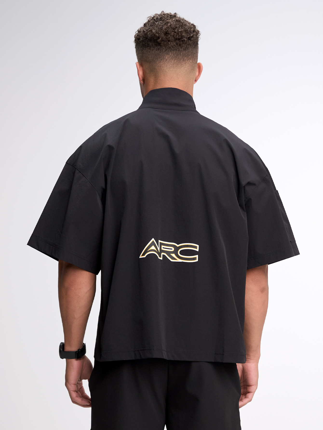 Men's Short Sleeve Zip-Up Collar Sports Jacket