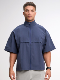Men's Short Sleeve Zip-Up Collar Sports Jacket