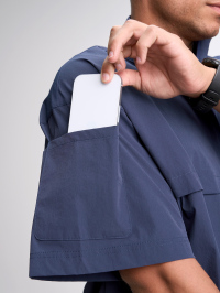 Men's Short Sleeve Zip-Up Collar Sports Jacket