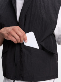 Men's Letter Print Zip Front Jacket Vest