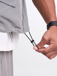 Men's Letter Print Zip Front Jacket Vest