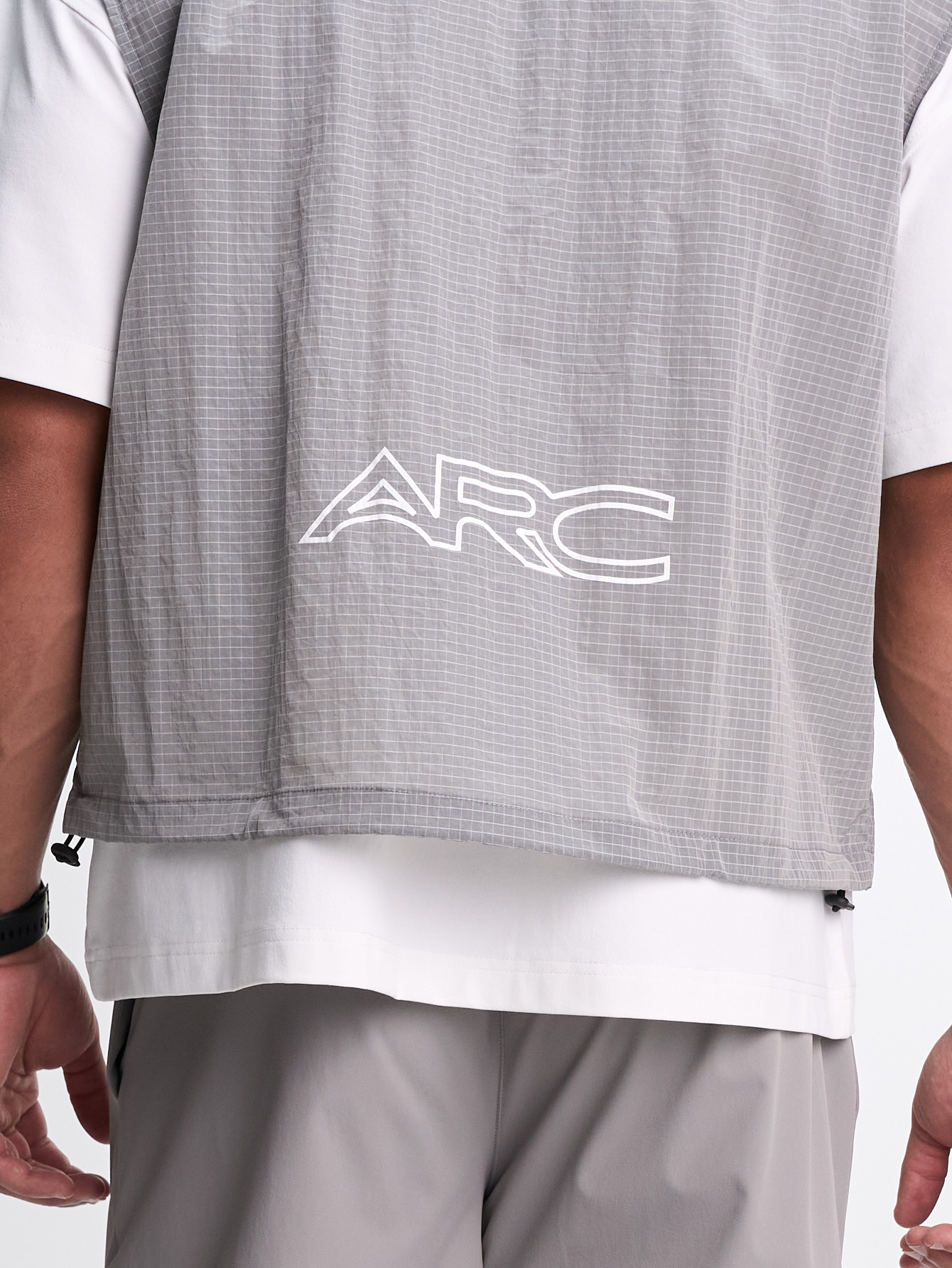 Men's Letter Print Zip Front Jacket Vest