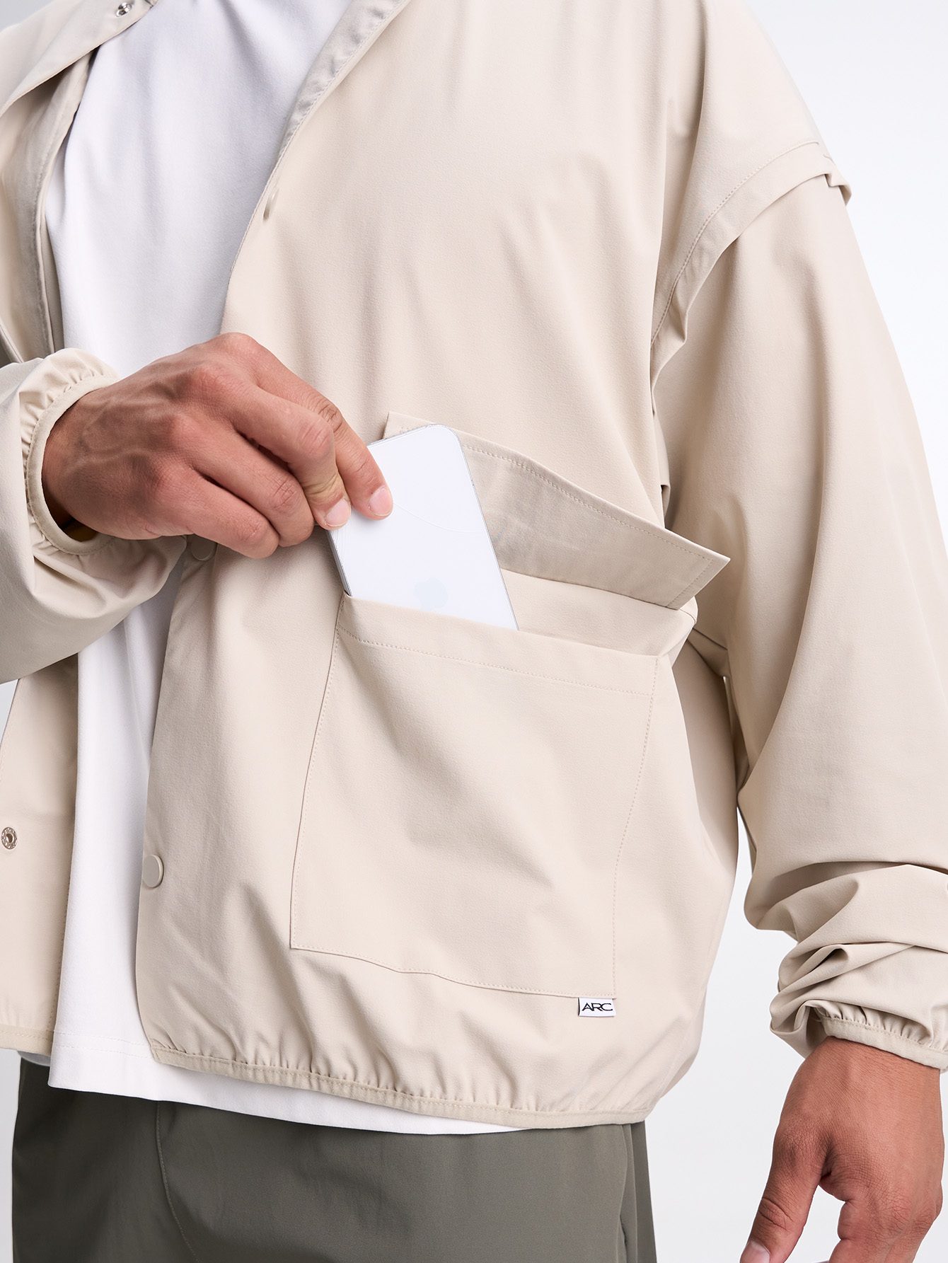 Men's Black Zip-Up Collar Sports Jacket