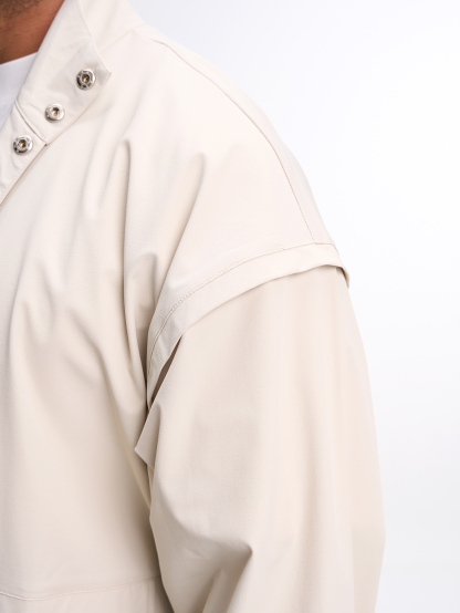 Men's Black Zip-Up Collar Sports Jacket