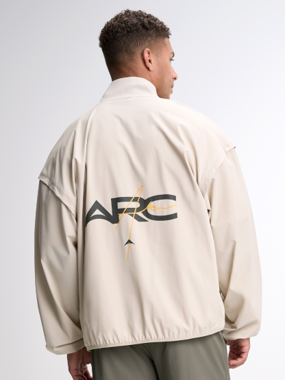 Men's Black Zip-Up Collar Sports Jacket