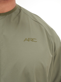 Men's Letter Print Raglan Sleeve Casual Jacket, Green