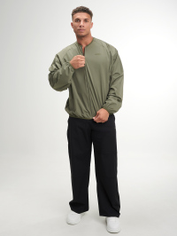 Men's Letter Print Raglan Sleeve Casual Jacket, Green