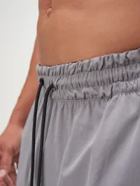 Grey Flow Form 5" 2-in-1 shorts for men, featuring breathable fabric and versatile design for workouts and casual wear.