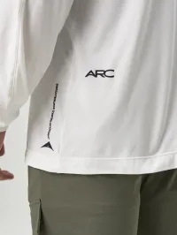 Progression Long Sleeve White Performance T-Shirt for Gym Workouts, Oversized Fit, Breathable Fabric, ARC Activewear