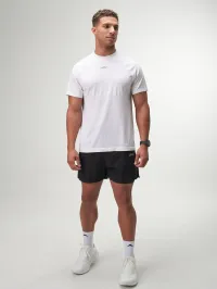 Flow Form 5" 2-in-1 Black Shorts for men, ideal for running, basketball, and gym workouts with quick-dry performance.