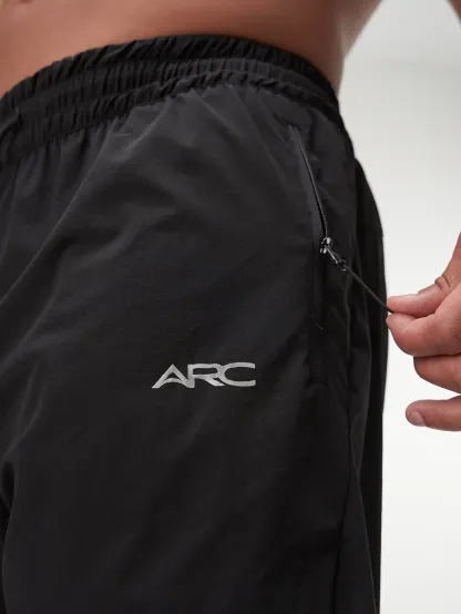 Flow Form 5" 2-in-1 Black Shorts for men, perfect for running, gym workouts, quick dry, and athletic training.