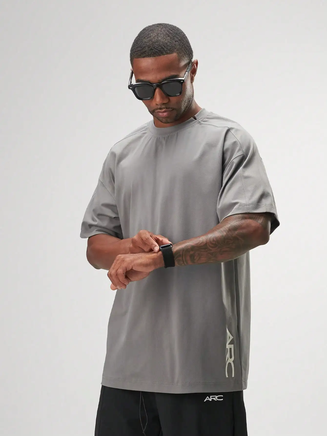 Fortitude oversized T-shirt in soft fabric, perfect for gym workouts and casual wear, featuring a relaxed fit and stylish ...