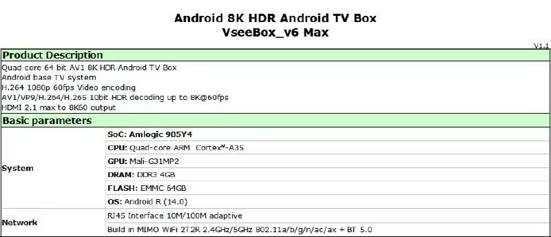 vSeeBox V6 Max Description
