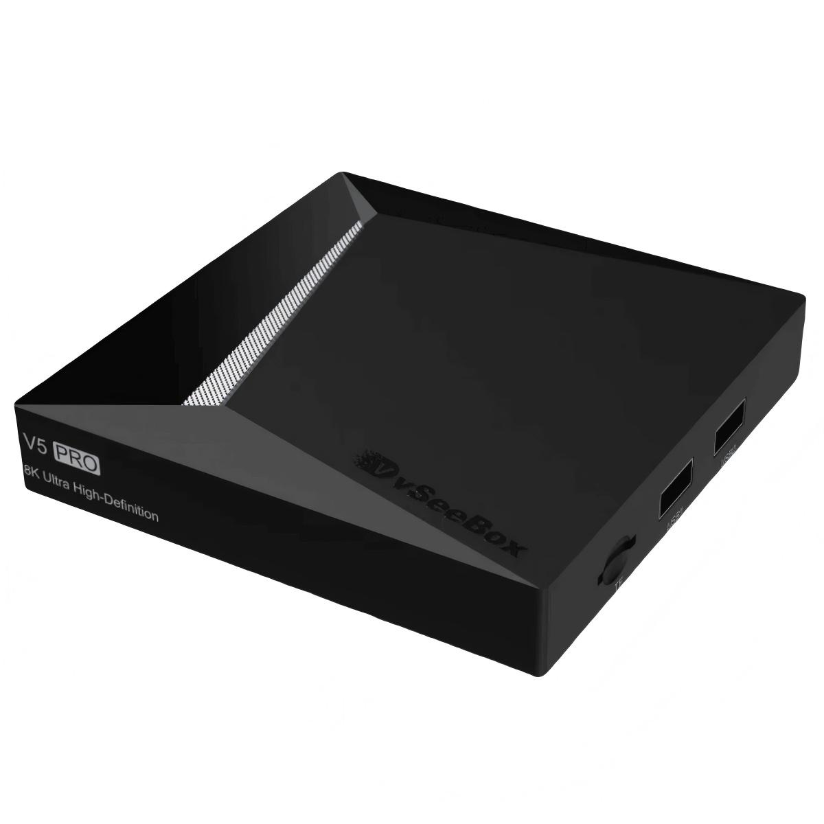 Side view of vSeeBox V5 Pro Android TV box