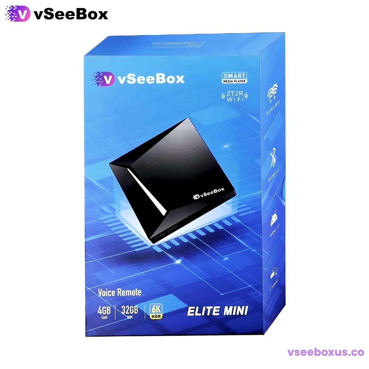 vSeeBox Elite Mini front view Android 12 TV box