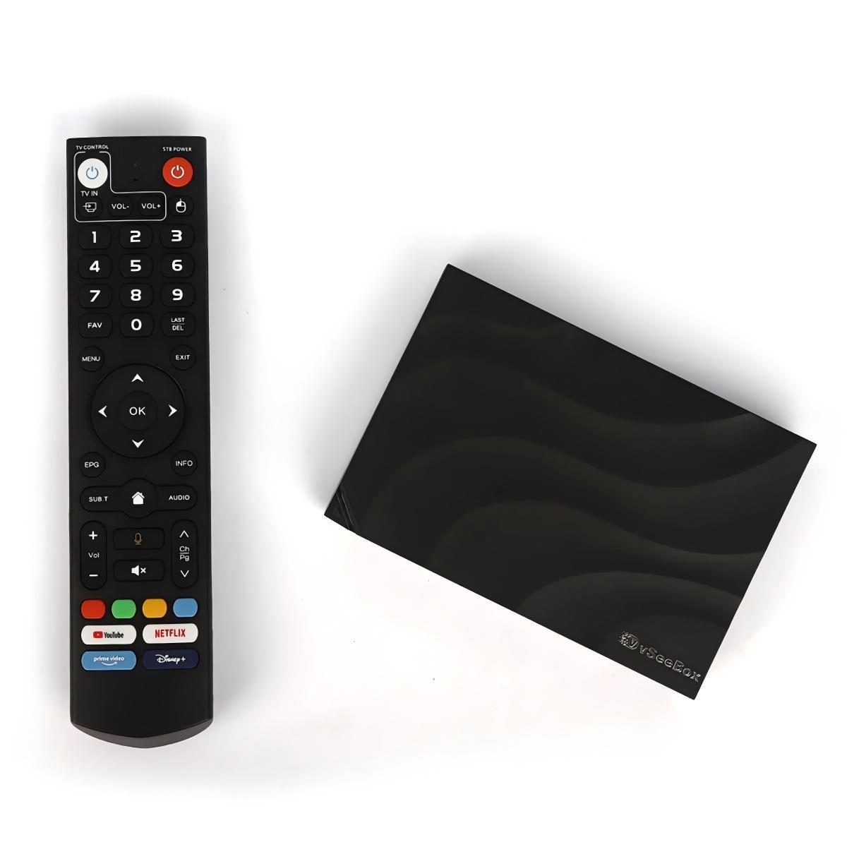 vSeeBox V3 Pro Bluetooth remote control with ergonomic button layout