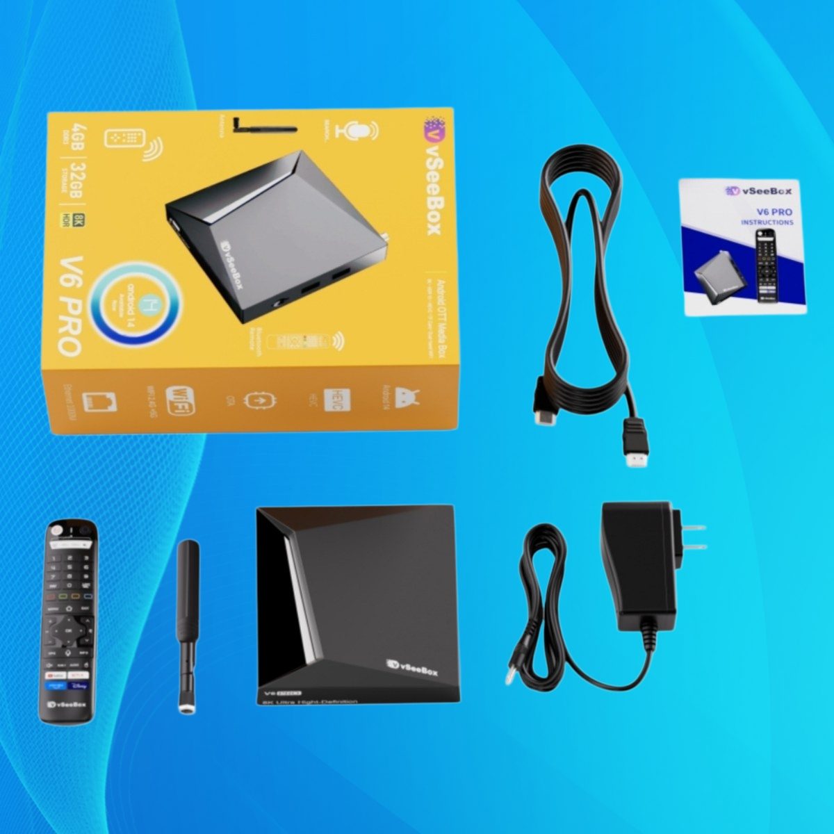 vSeeBox V6 Pro Package