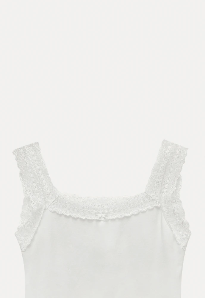 Women’s Lace Trim Crop Cami