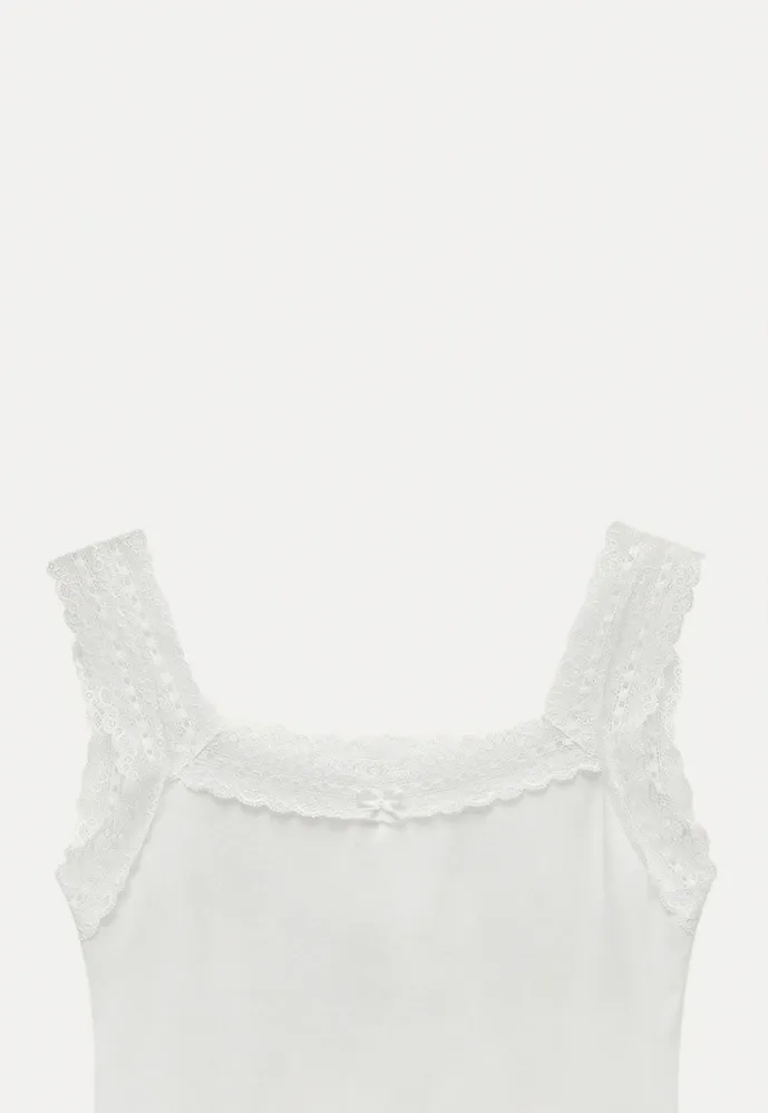 Women’s Lace Trim Crop Cami