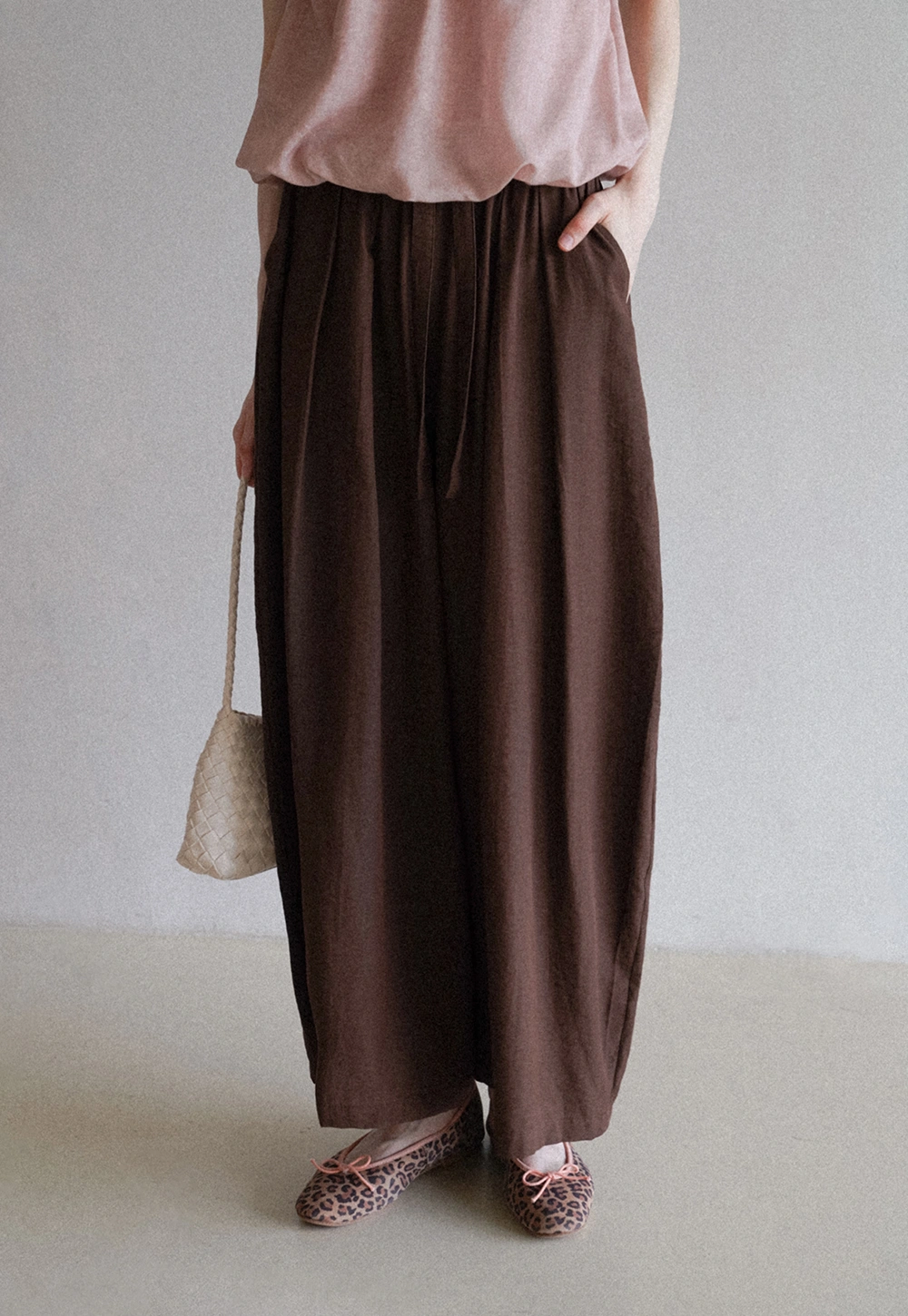 Women's Casual Loose Fit Pants with Elastic Drawstring Waist