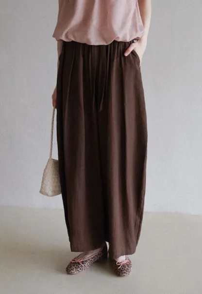 Women's Casual Loose Fit Pants with Elastic Drawstring Waist