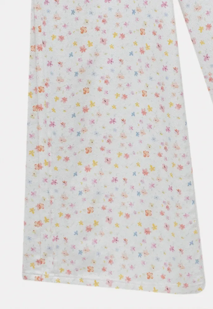 Women’s Pastel Floral Wide-Leg Pants